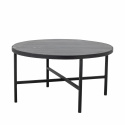 Sofabord \'Estelle\' 76cm Rund - Grå/Marmor
