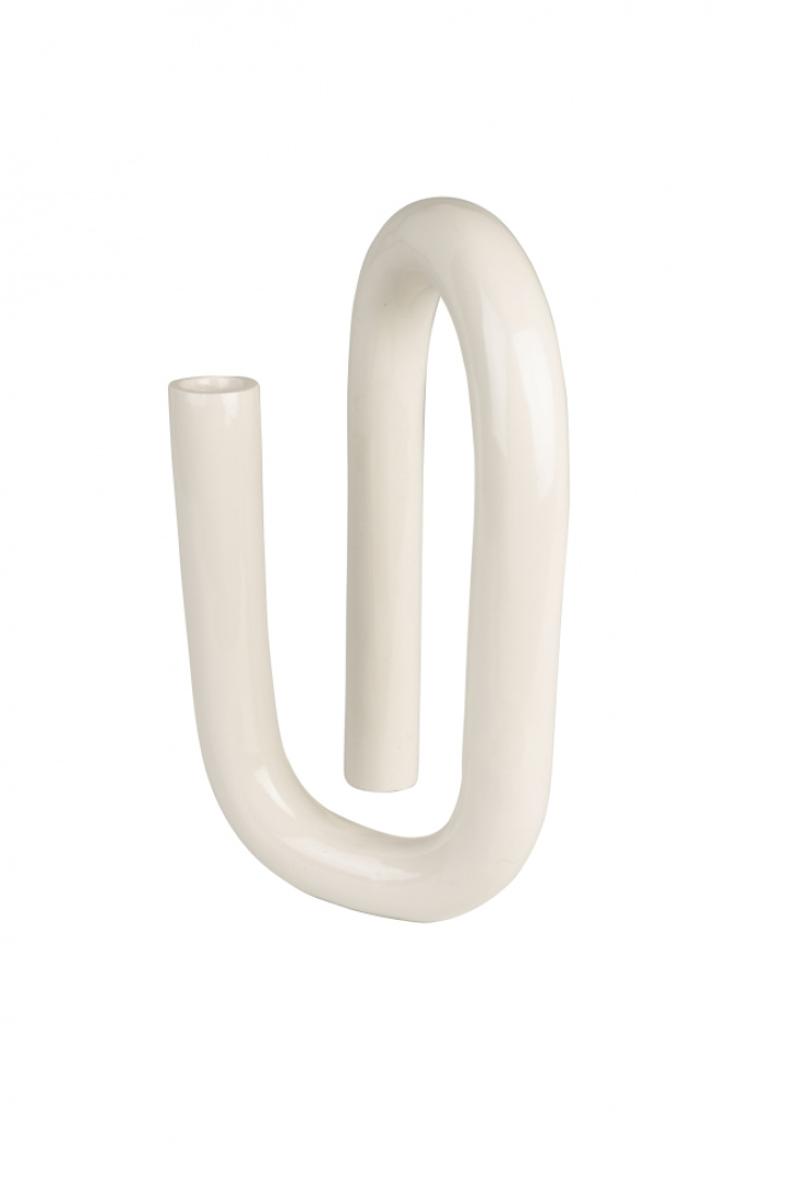 Lysestage \'Tubo\' - Beige L i gruppen Indretning / Dekoration / Lysestager & Lanterner hos Reforma (8300065)