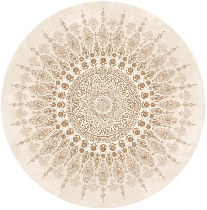 Rund Tæppe \'Sandrigo\' 180cm - Beige i gruppen Indretning / Tæpper / Vævede tæpper hos Reforma (8683151102001)