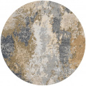 Rund tæppe \'Travale\' 180cm - Grå/Multi
