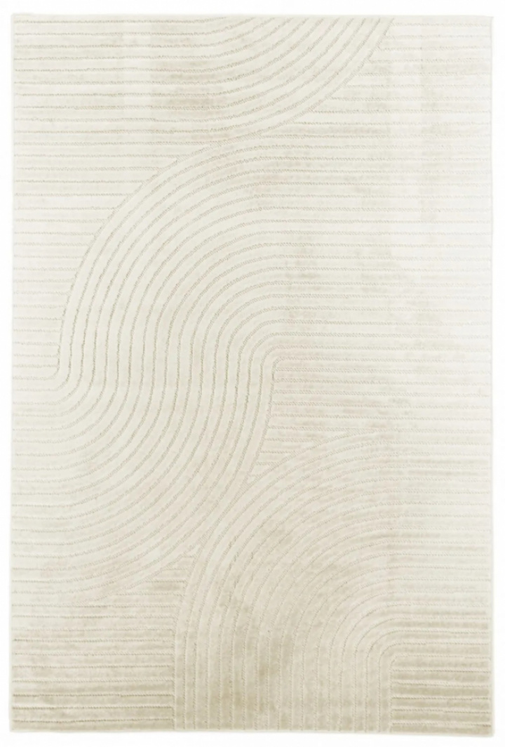 Tæppe \'Shaggy Indoor-Outdoor\' 80x200cm - Cream i gruppen Indretning / Tæpper / Vævede tæpper hos Reforma (8699328900721)