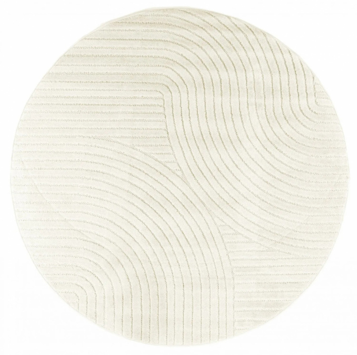 Rund Tæppe \'Devon\' 280cm - Cream i gruppen Kampagne / Indretning / Tæpper hos Reforma (8699329172776)