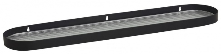 Hylde med glas \'SOTRA\' L - Sort i gruppen Møbler / Hylder & opbevaring / Væghylder hos Reforma (8755)