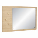 Vægspejl med magneter \'Split\' 80x50cm - Eg 