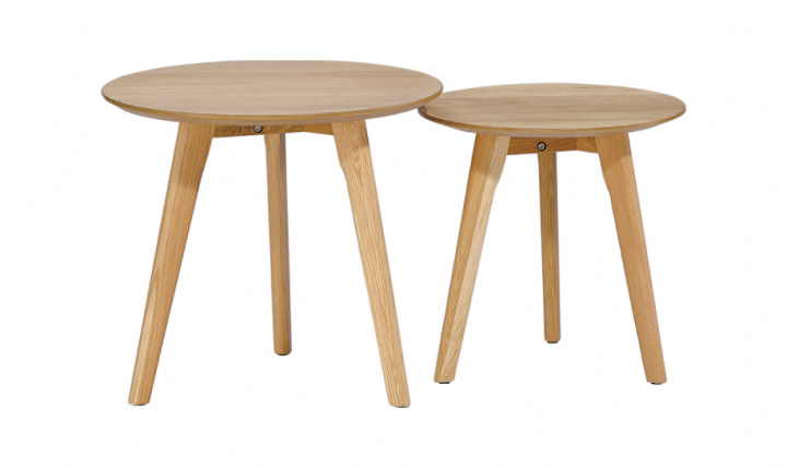 Sofabord Rund \'Nagano\' 2 dele - Eg i gruppen Møbler / Bord / Sofabord hos Reforma (9363 oak)