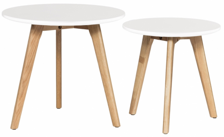 Sofabord \'Lycke\' 2 dele - Hvid i gruppen Møbler / Bord / Sofabord hos Reforma (9363-white)