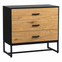 Kommode \'Amster\' - Eg/Svart