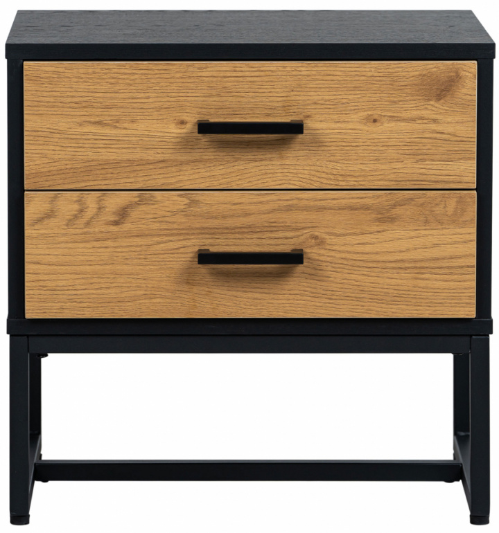 Sengebord \'Amster\' - Eg/Svart i gruppen Møbler / Bord / Sengeborde hos Reforma (AMSTERS01)