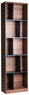 Bogreol \'Colin\' 60x210 - Valnød/Sort