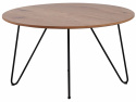 Sofabord \'Mira\' Rundt 80cm - Træ/Metal
