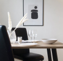 Spisebord \'Klassisk\' 140x80cm - Sort/Eg