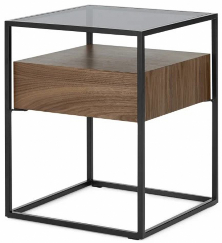 Natteskab \'Detroit\' - Valnød/Sort i gruppen Møbler / Bord / Sengeborde hos Reforma (DETROITST01)