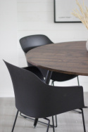 Spisebord \'Round\' Rundt 130cm - Mørkt træ