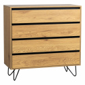 Kommode \'Elle\' 90x90 - Eg/Sort
