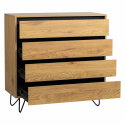 Kommode \'Elle\' 90x90 - Eg/Sort
