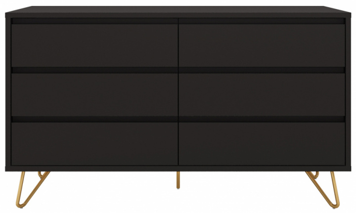 Kommode \'Elle\' 120x70 - Sort/Messing i gruppen Møbler / Hylder & opbevaring / Kommoder hos Reforma (ELLECD03-black)