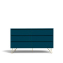 Kommode \'Elle\' 120x70 - Turkis/Messing