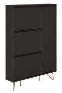 Skoskab \'Elle\' - Sort/Messing