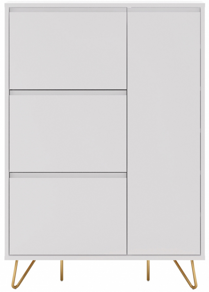 Sko skab \'Elle\' - Hvid/Messing i gruppen Møbler / Hylder & opbevaring / Skabe og skænke hos Reforma (ELLESC01-white)