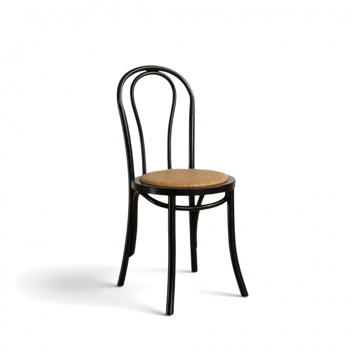 Stol \'Bistro\' - Rattan/Sort i gruppen Møbler / Sidde møbler / Stole hos Reforma (FC19-Black)