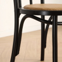 Stol \'Bistro\' - Rattan/Sort