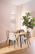 Spisebord \'Cadiz\' Rundt 120x75cm - Natur/Sort