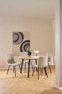 Spisebord \'Cadiz\' Rundt 120x75cm - Natur/Sort