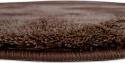 Rund tæppe \'Aranga Super Soft\'  - Mørkebrun
