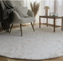Rundt tæppe \'Aranga Super Soft\' - Hvid