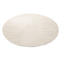 Rundt tæppe \'Devon\' - Creme