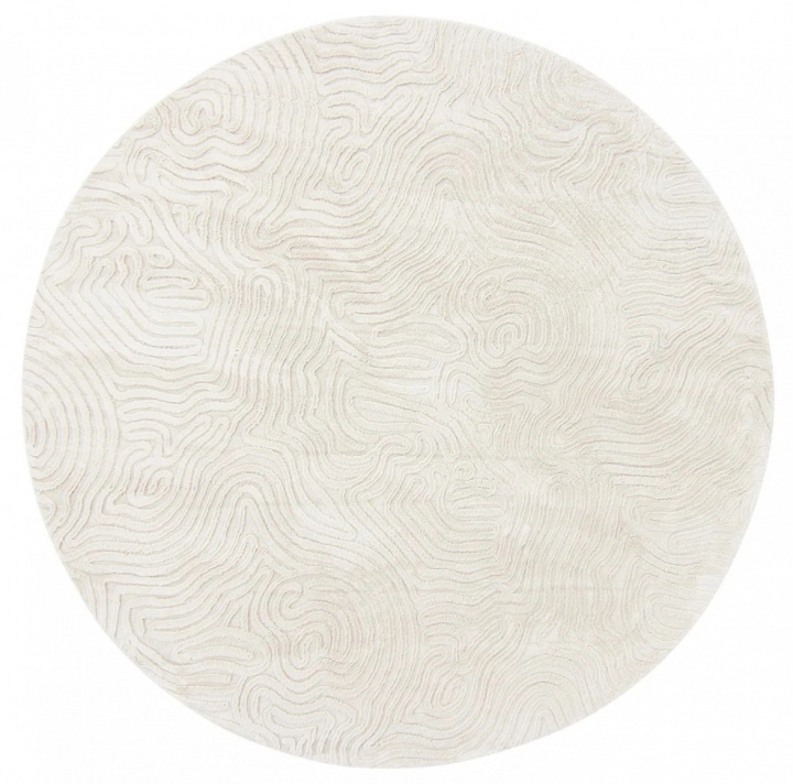 Rundt tæppe \'Amora\' - Hvid i gruppen Indretning / Tæpper / Vævede tæpper hos Reforma (H100143)