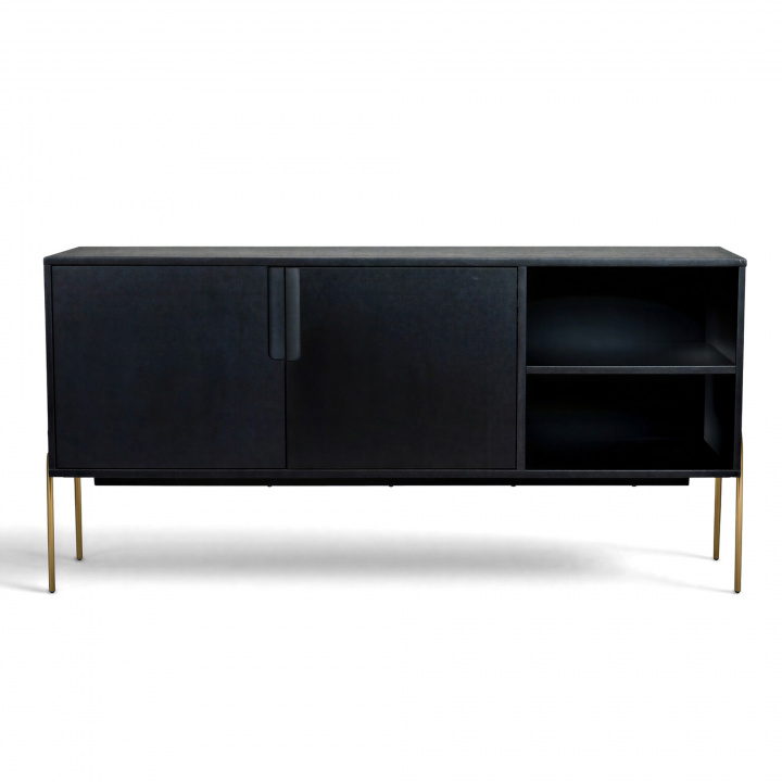 Sideboard \'Fr&ouml;lunda\' - Sort/Messing i gruppen Møbler / Hylder & opbevaring / TV-Bænke hos Reforma (J9612-1)