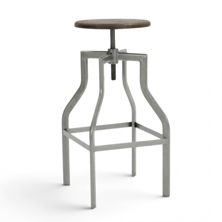 Barstol \'Forshaga\' - S&oslash;lv/Natur i gruppen Møbler / Sidde møbler / Barstole hos Reforma (KS-01-W-wood)