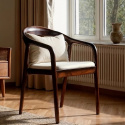Armlænestol \'Aspa\' - Mørkebrun/Beige