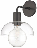 Væglampe \'Glass Shade\' - Sort