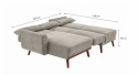 Sovesofa \'Texas\' - Lysgrå