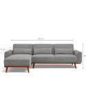 Sovesofa \'Texas\' - Lysgrå