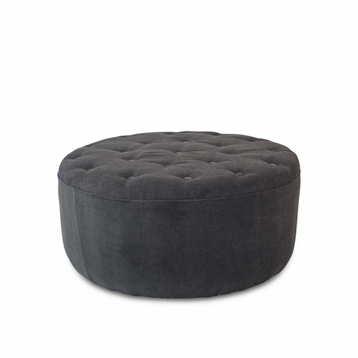 Puf \'Dimple\' Rundt 84cm - Grå i gruppen Møbler / Sofaer / Sædepuffer & Fodskamler hos Reforma (NJ2170-17)
