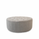 Puf \'Dimple\' Rundt 100cm - Grå