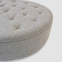 Puf \'Dimple\' Rundt 100cm - Grå