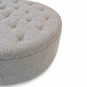 Puf \'Dimple\' Rundt 100cm - Grå