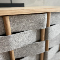 TV-bænk \'Felt\' 160cm - Natur/Grå