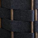 Kommode \'Felt\' 120cm - Natur/Mørkegrå