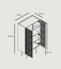Høj bænk \'Louvre\' - Sort