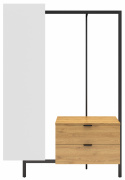 Tøjholder \'Nova\' 2 skuffer/spejl - Eg/Sort