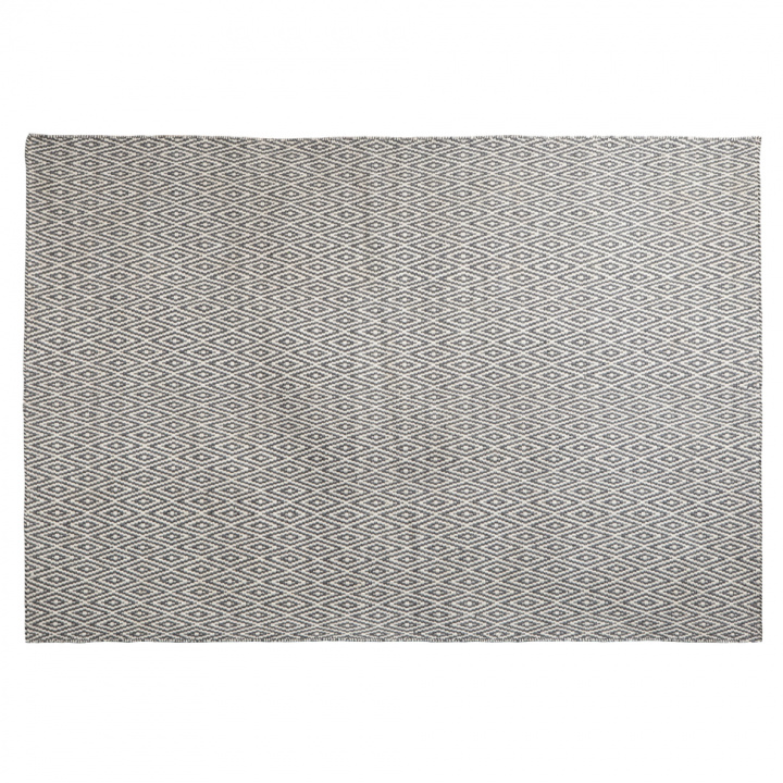 Tæppe \'Cozy Luxury\' 60x90cm - Grå/Hvid i gruppen Indretning / Tæpper / Genbrugte tæpper hos Reforma (Pet-Pattern-60x90)