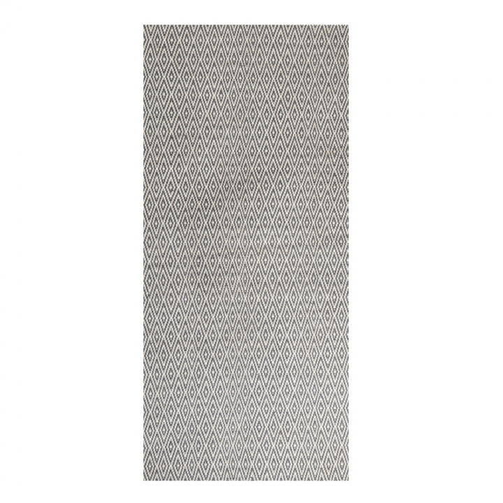 Tæppe \'Cozy Luxury\' 90x200cm - Grå/Hvid i gruppen Indretning / Tæpper / Genbrugte tæpper hos Reforma (Pet-Pattern-90x200)