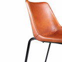 Stol Vintage - Læder/Jern
