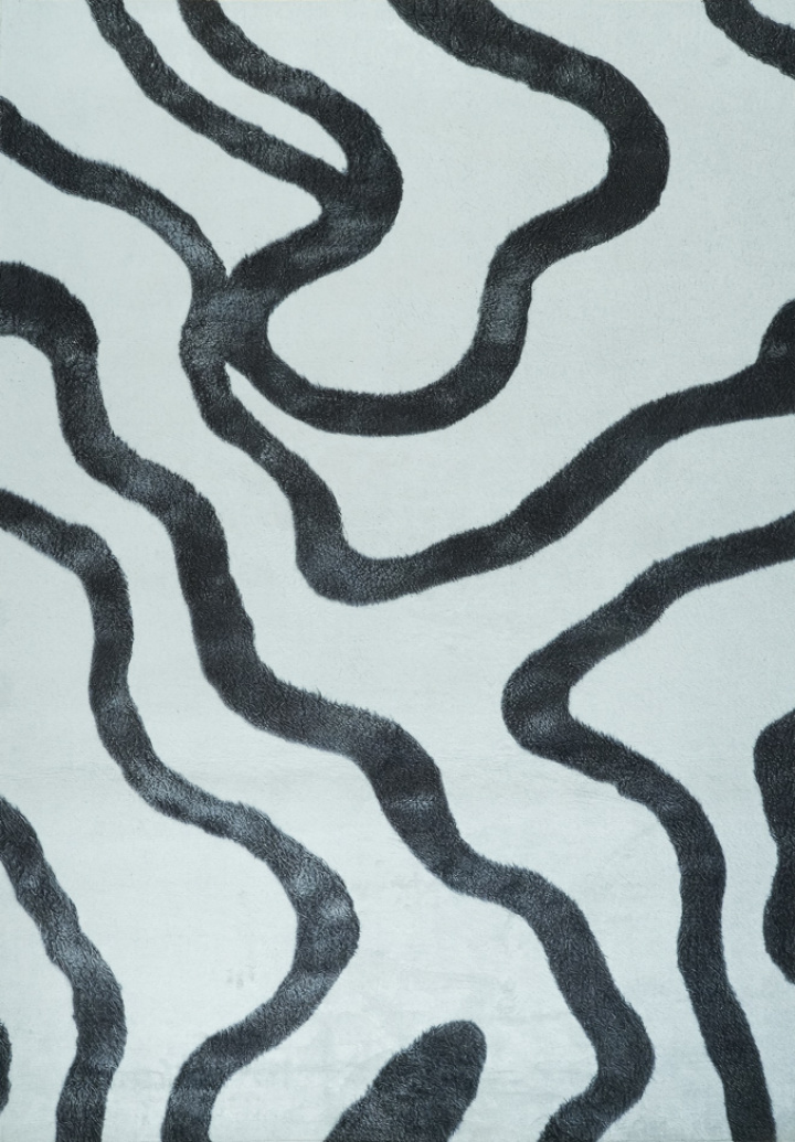 Tæppe \'Heloria\' - Sort/Hvid i gruppen Indretning / Tæpper hos Reforma (RG01-47)