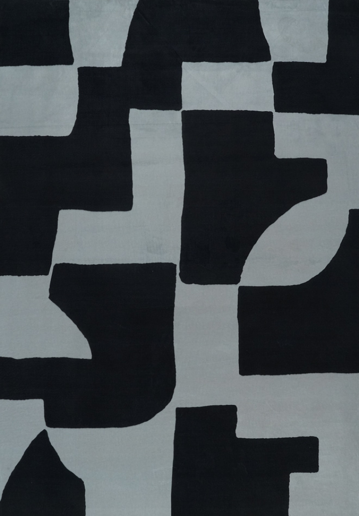 Tæppe \'Velenna\' - Sort/Grå i gruppen Indretning / Tæpper hos Reforma (RG01-6)